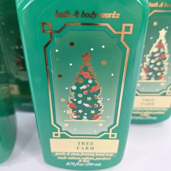 4 Tree Farm Gentle Foaming Hand Soap Wash 8.75 oz ea Pine Cedar Bath Body Works - Picture 3 of 5
